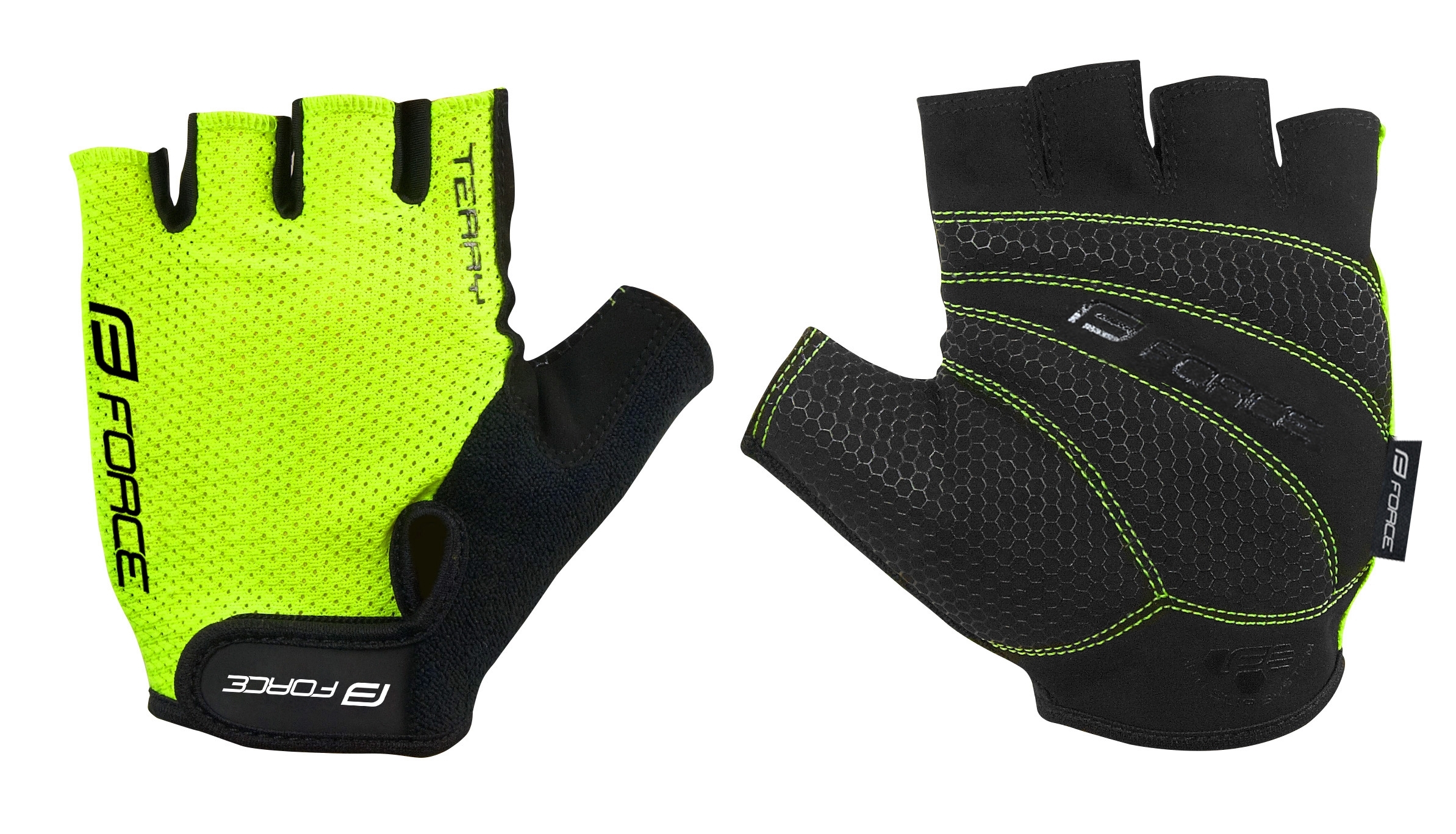 905492-L Rukavice FORCE TERRY, fluo L
