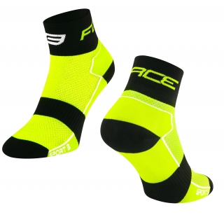 9009015 Ponožky FORCE SPORT 3, fluo-čierne L-XL/42-46